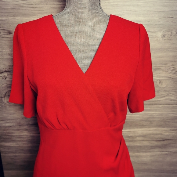SIZE 10P LIZ CLAIBORNE Fitted Red Dress EUC - Picture 14 of 14